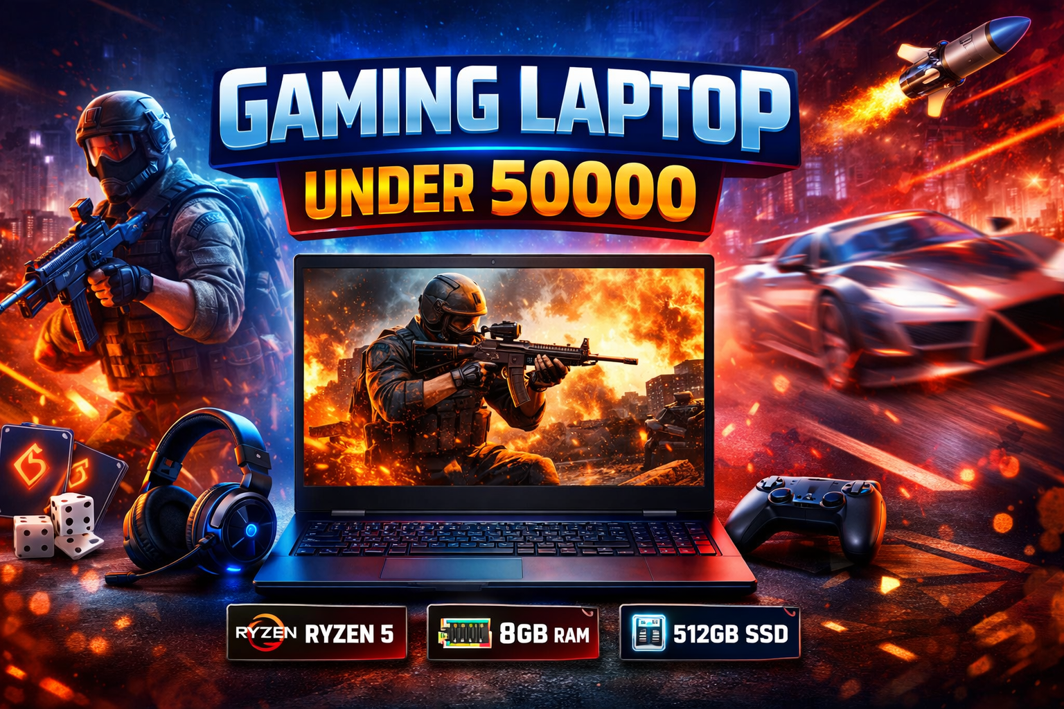 Gaming Laptop Under 50000